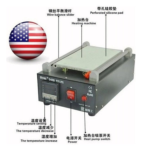 Uyue Máquina De Kits De Herramientas De Separador De Vidrio Front 2