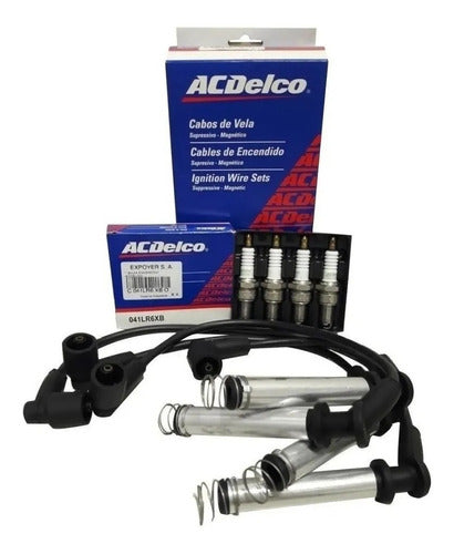 ACDelco Cable Set + Spark Plugs Kit for Celta Corsa Classic 0