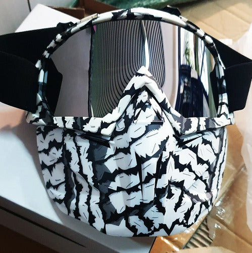 Mascara Casco Moto Antiparras Espejo Cafe Racer Paintball 1