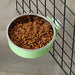 Removable Stainless Steel Pet Bowl for Cage Small Green 2