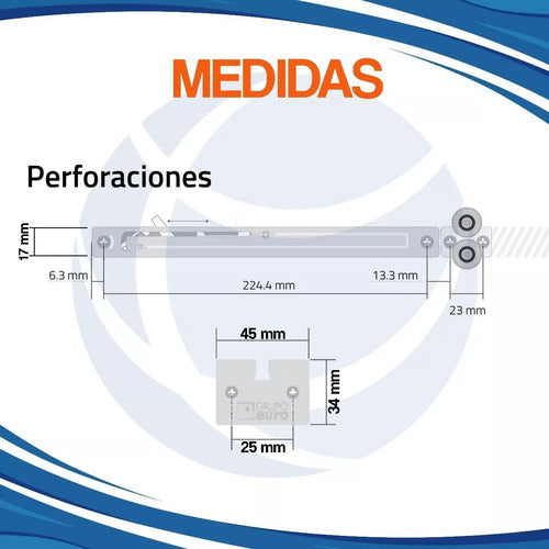 Grupo Euro FSC Sliding Brake System for Closet Kit 2