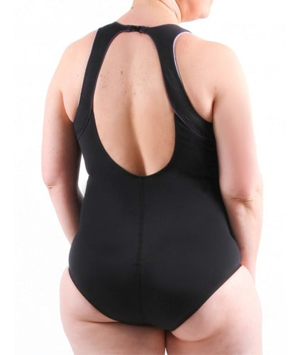 Speed Women's One-Piece Swimsuit with Fine Contrasting Trims - Plus Sizes 9