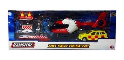 Teamsterz Rescue Team Boat and Helicopter Rescuer Set 0
