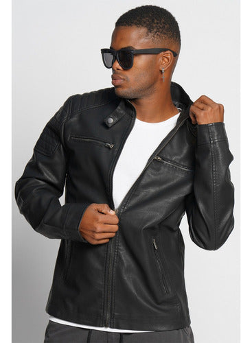 Bross Leather Jacket with Superior Bonded Detail 1