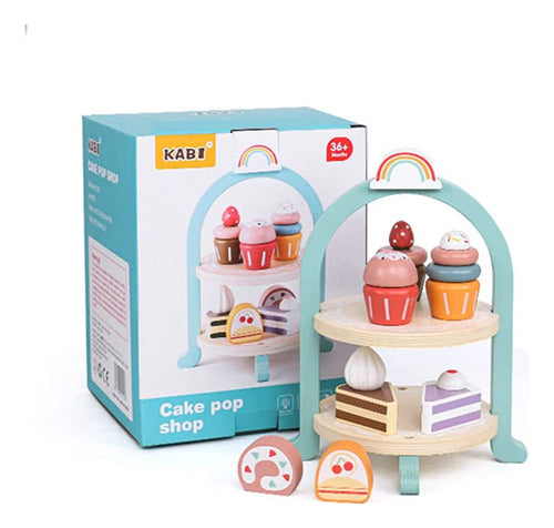 UB Wooden Pastry Set Display Cupcakes Cake AK0144 0