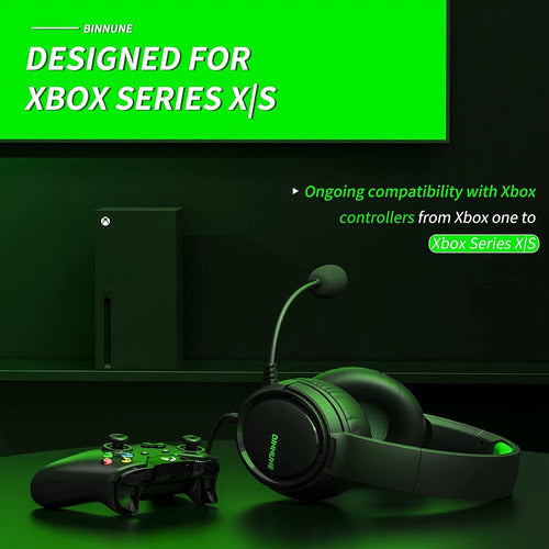 Binnune Gaming Headset Con Micrófono Para Xbox Series X|s Xb 1