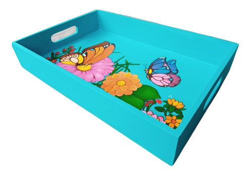 Hand-Painted Breakfast Tray, Ideal for Breakfast or Snacks, Highly Decorative 4