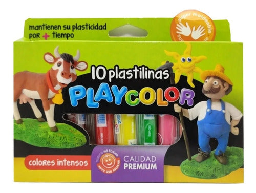 Playcolor Plastilina X 10 Assorted Color Bars 5 Boxes 0