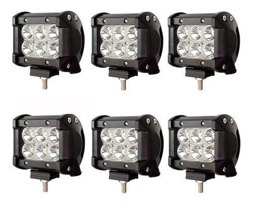 MS Kit 6 Faros Barra 6 Leds Luz Auxiliar Accesorio Camioneta 0