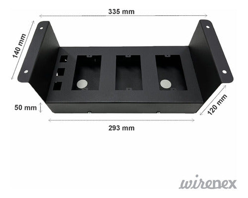 WIRENEX Cable Management Panel and Connection Box for 3 Frames 1