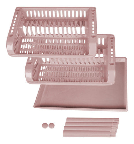 Detachable 2-Tier Plastic Drainer with Tray 6