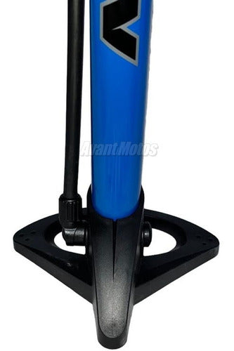 Ryzon Bicycle Foot Pump GF37 Reversible Steel Blue Avant 2