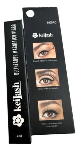 Keilash Black Magnetic Eyeliner with Magnetic False Eyelashes 2