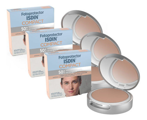 Isdin Combo X3 Fotoprotector Spf50+ Compacto Arena 10 Gr 0