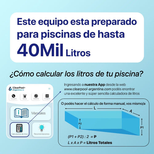 ClearPool® Argentina Ionizador Piscina Ecoline-TK Kit Para Cualquier Bomba + Timer 5