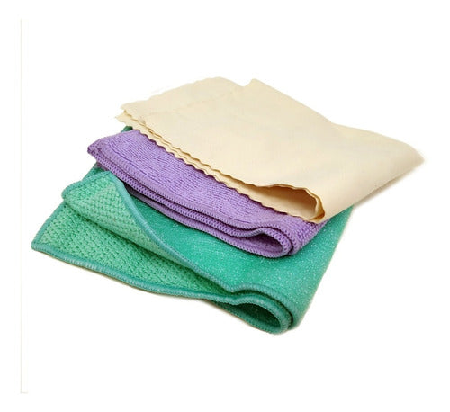 Laffitte Pack of 3 Surface Cleaning Cloths for Living Room / Kitchen / Bathroom 0