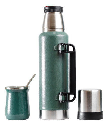 Heizen/Lumilagros Stainless Steel Thermos Combo 1200ml + Gourd + Straw 7