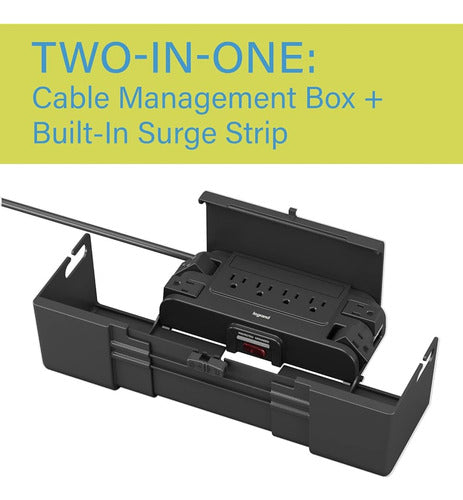 Wiremold Cordmate Cable Management Box, Ccbp8-bk, Negro 1