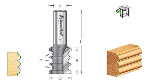 Amana Tool 54212 Triple Con Punta De Carburo Perla 1/ 1