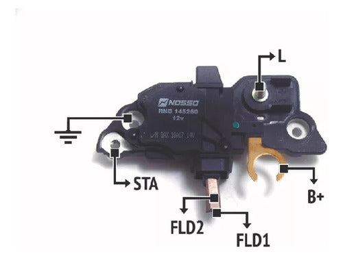 Nosso Regulador De Voltaje Alternador T.bosch Rnb 145260 0