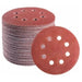 Velcro Sanding Disc 125mm 8 Holes - Red 60 to 100 Grit - Pack of 100 21