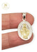 Oval Silver and Gold Miraculous Medal Pendant 1