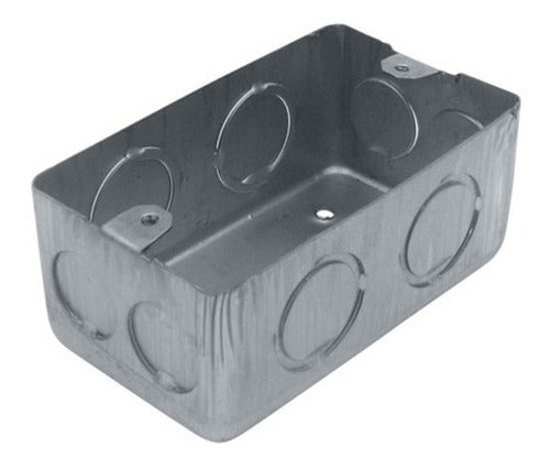 Rectangular Embedded Light Box for Sheet Metal 5x10cm Pack of 10 Units 0