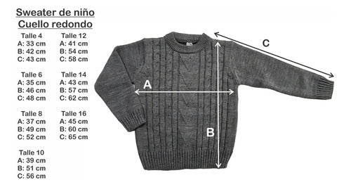Solid Wool Sweater, Round Neck. Sizes 4-16 11