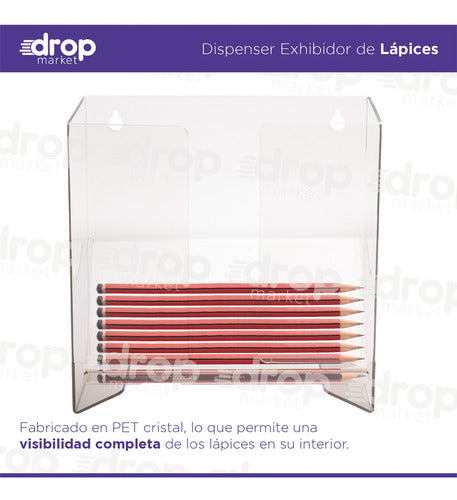 Transparent Pencil Display Holder for Schools, Colleges, and Classrooms - Pack of 3 4