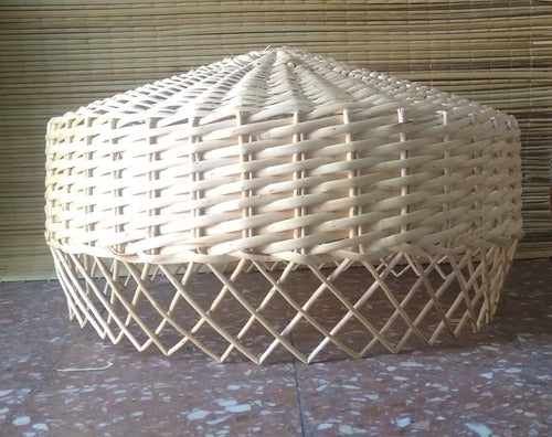 Wicker Lampshade with Straight Skirt 50x25 0