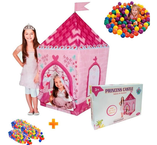 Princess Castle Tent Playhouse with 100 Balls 1