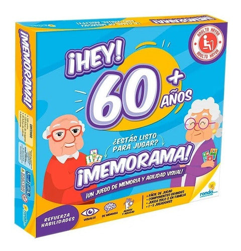 Ronda Juego De Mesa Memorama 60 + Refuerza Memoria Agilidad Visual 0