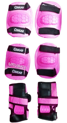 Cougar Set De Protección Deportes Para Niña Rosa. Rodillera 0