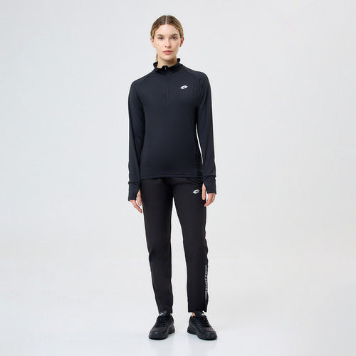 Lotto Running Volata 1/2 Zip Hoodie for Women in Black 3