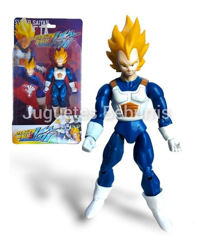 Vegeta Súper Sayayin Muñeco Articulado 15cm Con Accesorios 0