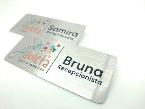 2 - Broches Crachás   Aço Inox Personalizado - 2 Un 2