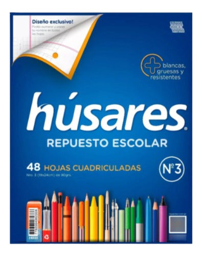 Husares Nº3 School Notebook - 48 Sheets - Pack of 12 0