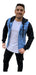 Denim Jacket with Jogging Hooded Sleeves 0