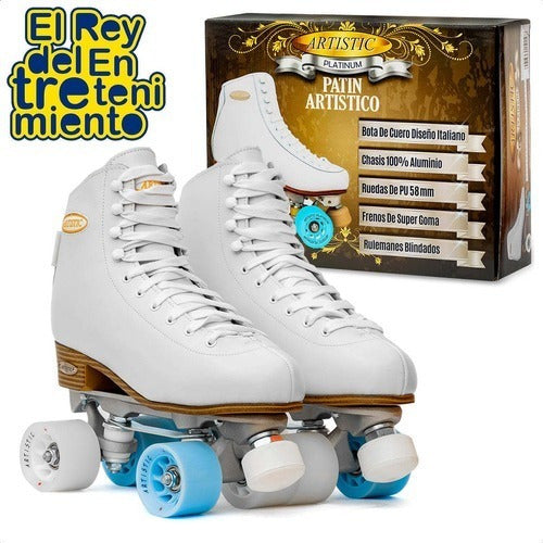 Artistic Professional Platinum Leather Skate El Rey 1