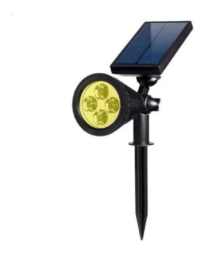 Foco Solar Jardin Exterior Luz Led Amarilla 2w K37 0