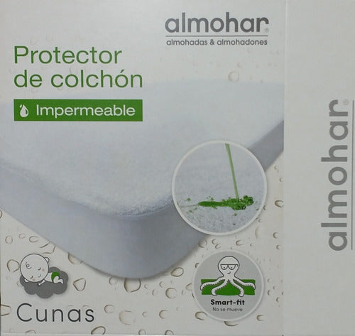 Almohar Cubrecolchon Impermeable Toalla/PVC Practicuna 100x70 + Faja 5