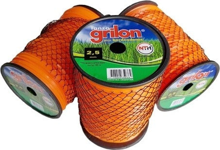 Grilon Tanza Bordeadora Cuadrada 3.0mm Naranja 100mt 1