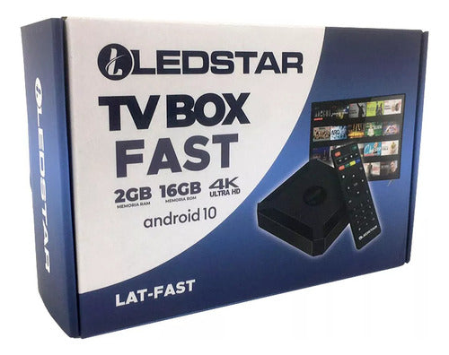 Ledstar TV Box 4K Android 10 Fast 2GB RAM 16GB + Keyboard 4