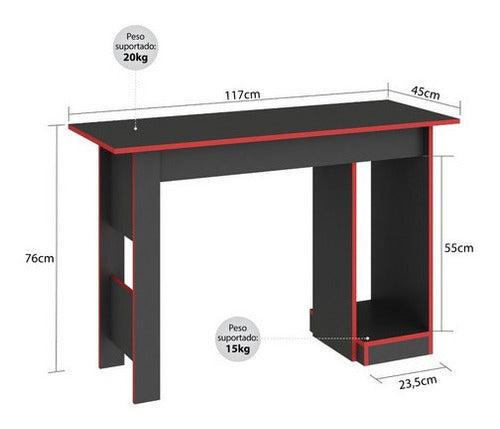 MUNDO MUEBLES Basic Gaming PC Desk for Laptop and Office Work 1