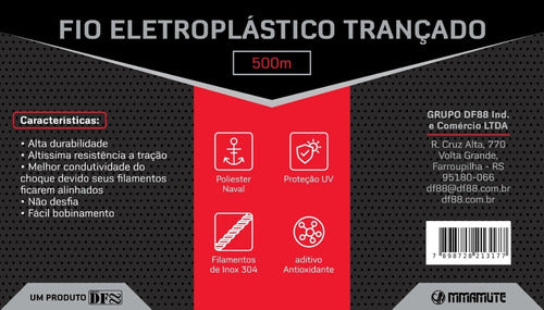 Fio Eletroplástico Transado Para Cerca Elétrica Rolo 1000mt 1