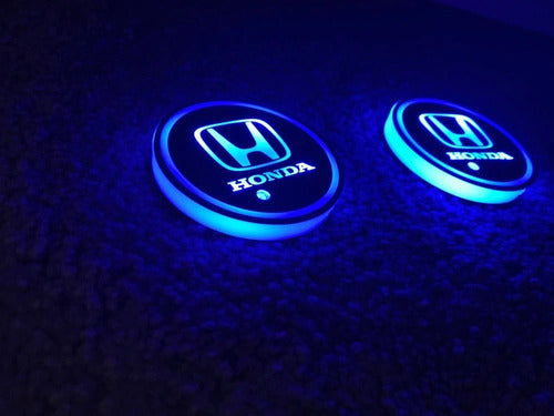 Entrega 45 Dias Tampa Led Para Porta Copos Logo Marca Carro 3