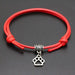 Love Friendship Dog Paw Bracelet Red 0