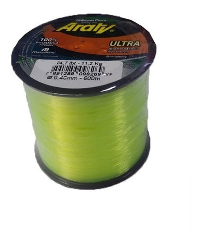 Araty Bobina Tanza Nylon Monofilamento 0.45 Mm Amarillo Fluo 1