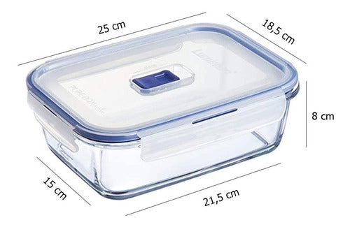 Luminarc Pure Box X3 Rectangular Storage Containers Set 2