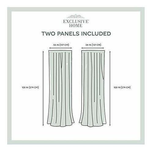 Exclusive Home Curtains Casa Exclusiva Par De Cortinas Ati Casa Nagano Bolsillo Meda 4